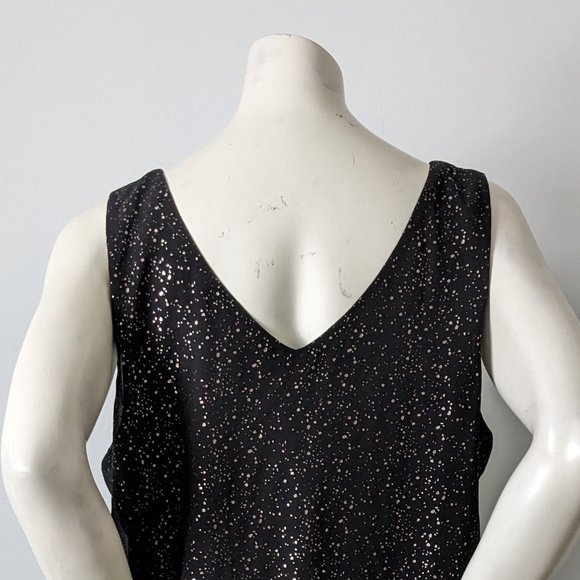 Signature By Reitmans - Black w/ Rose Gold Sparkle Dots Dress - Size XXL - NWT - Picture 7 of 8